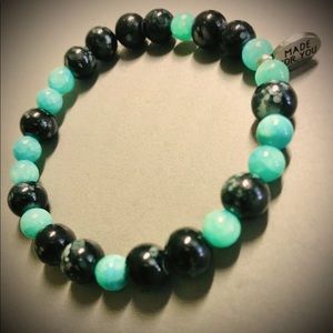 Handmade glass beaded bracelet